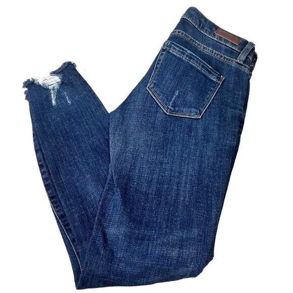 BLANKNYC Crop Skinny Sz 24 Ripped Distressed 27" Inseam Stretch Pant Raw Hem - Picture 7 of 8